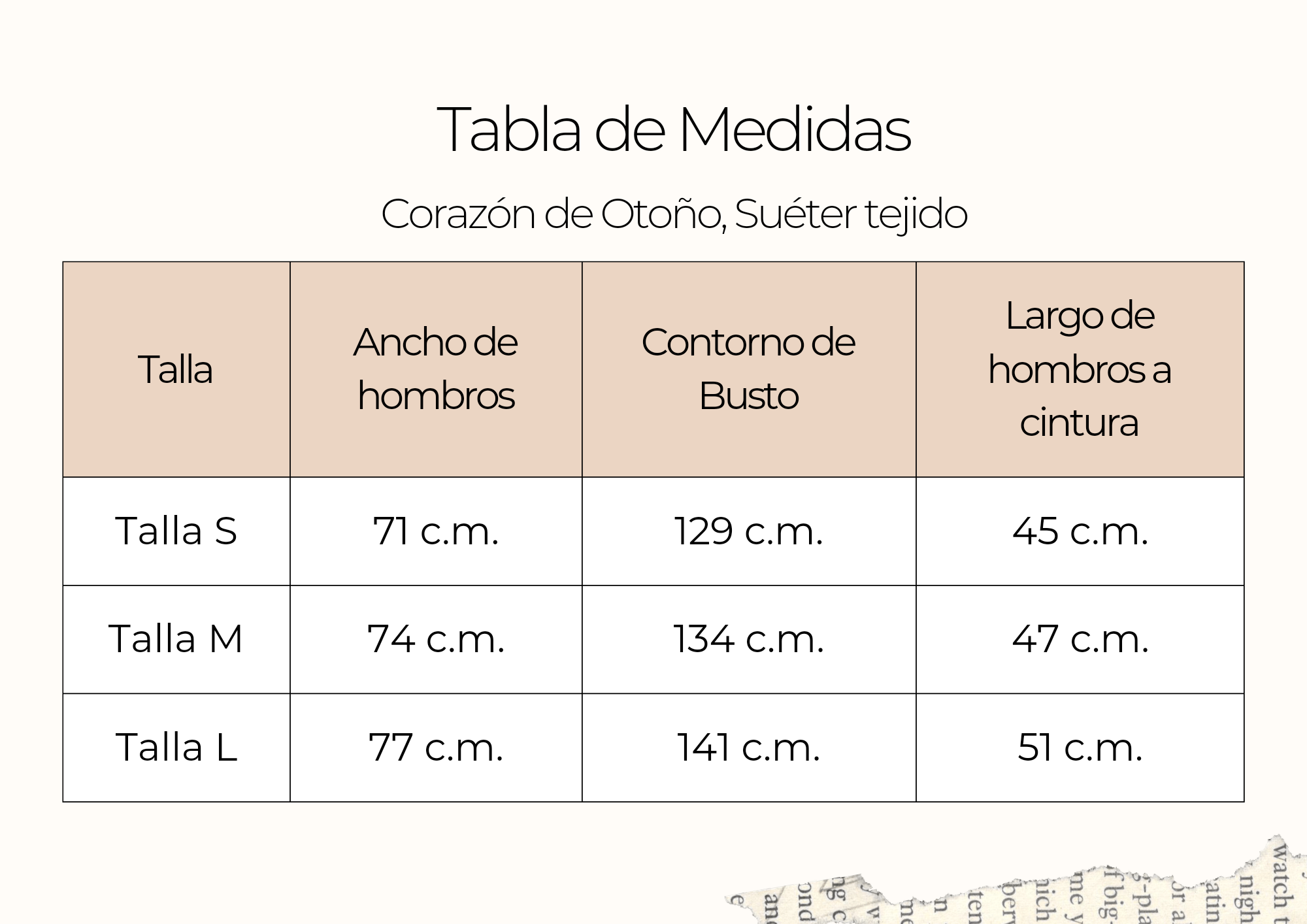 tallas