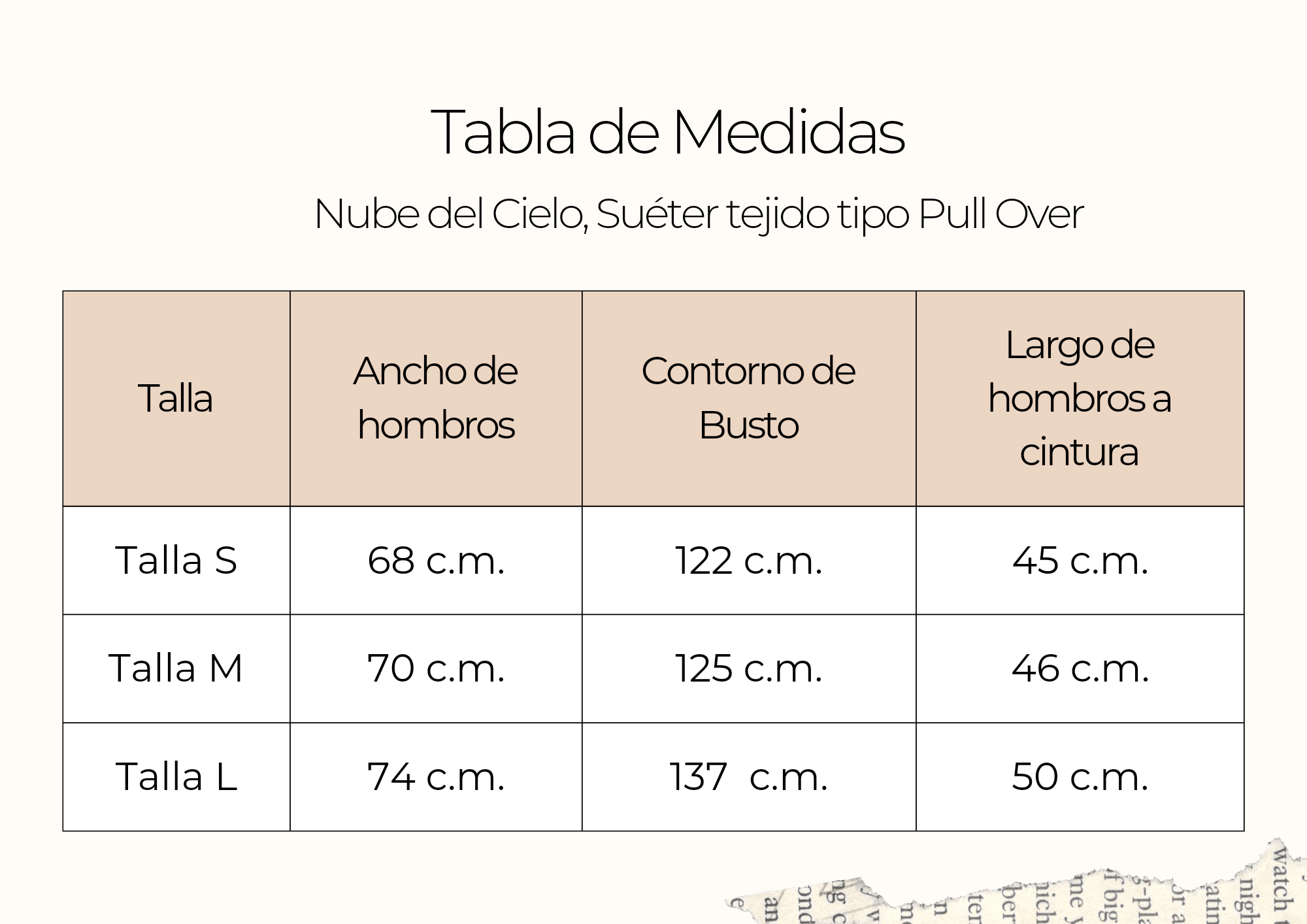 tallas