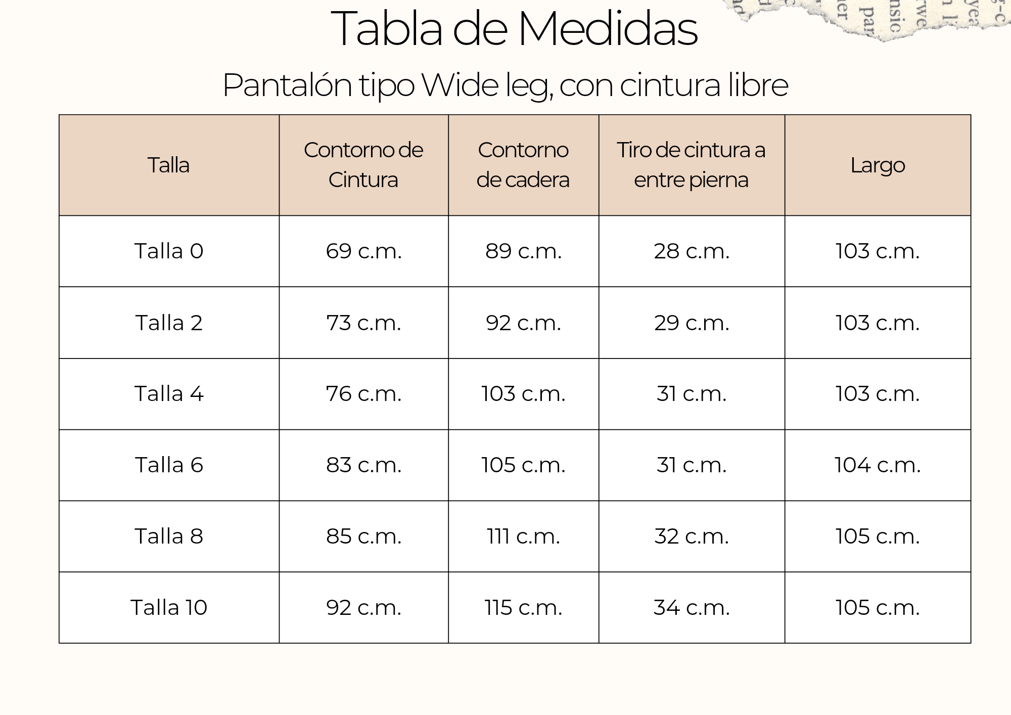 tallas