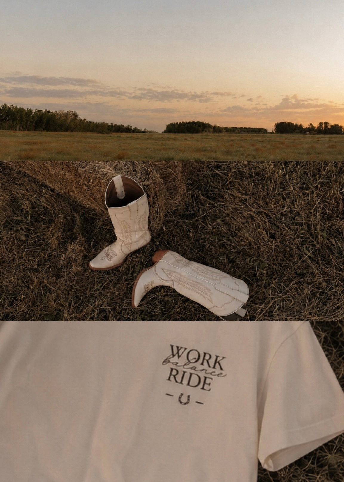 "Work balance ride", t-shirt de edición especial, diseño oversize, tonalidad crema.