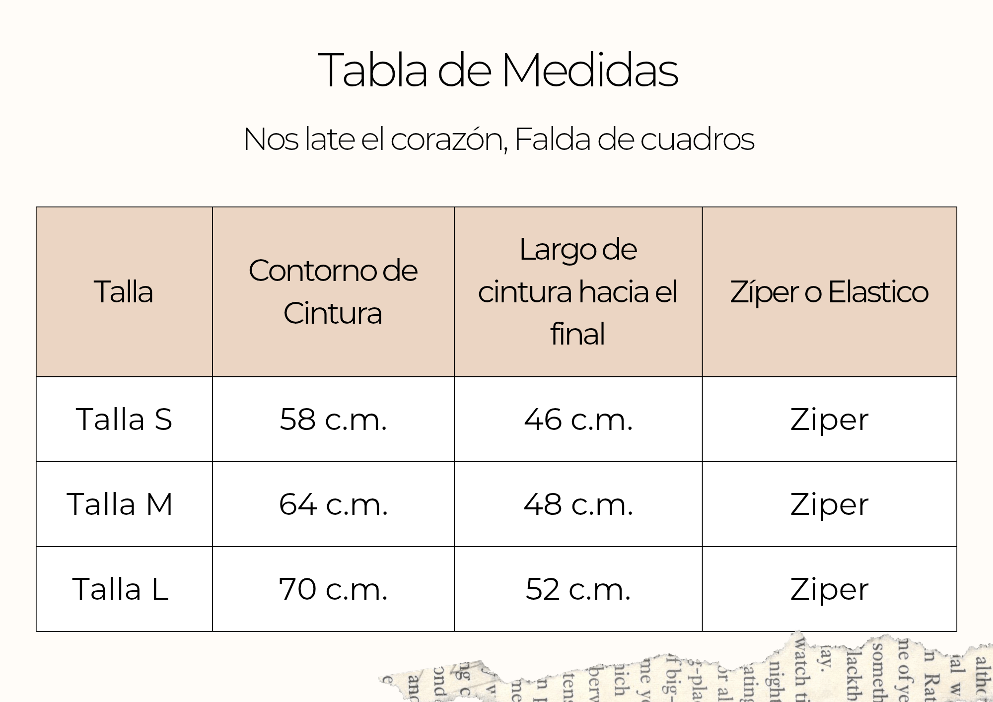 tallas