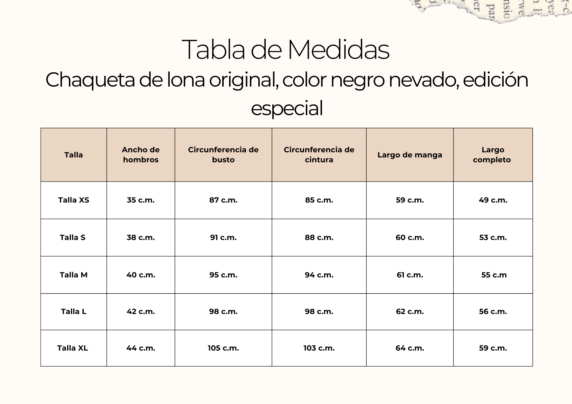 tallas