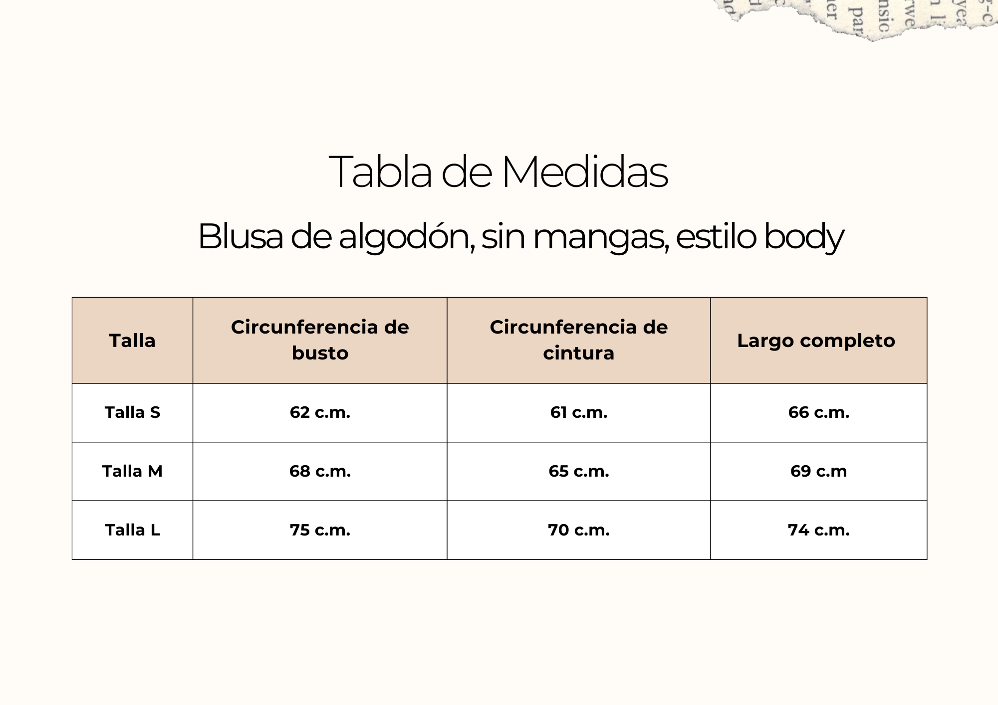tallas
