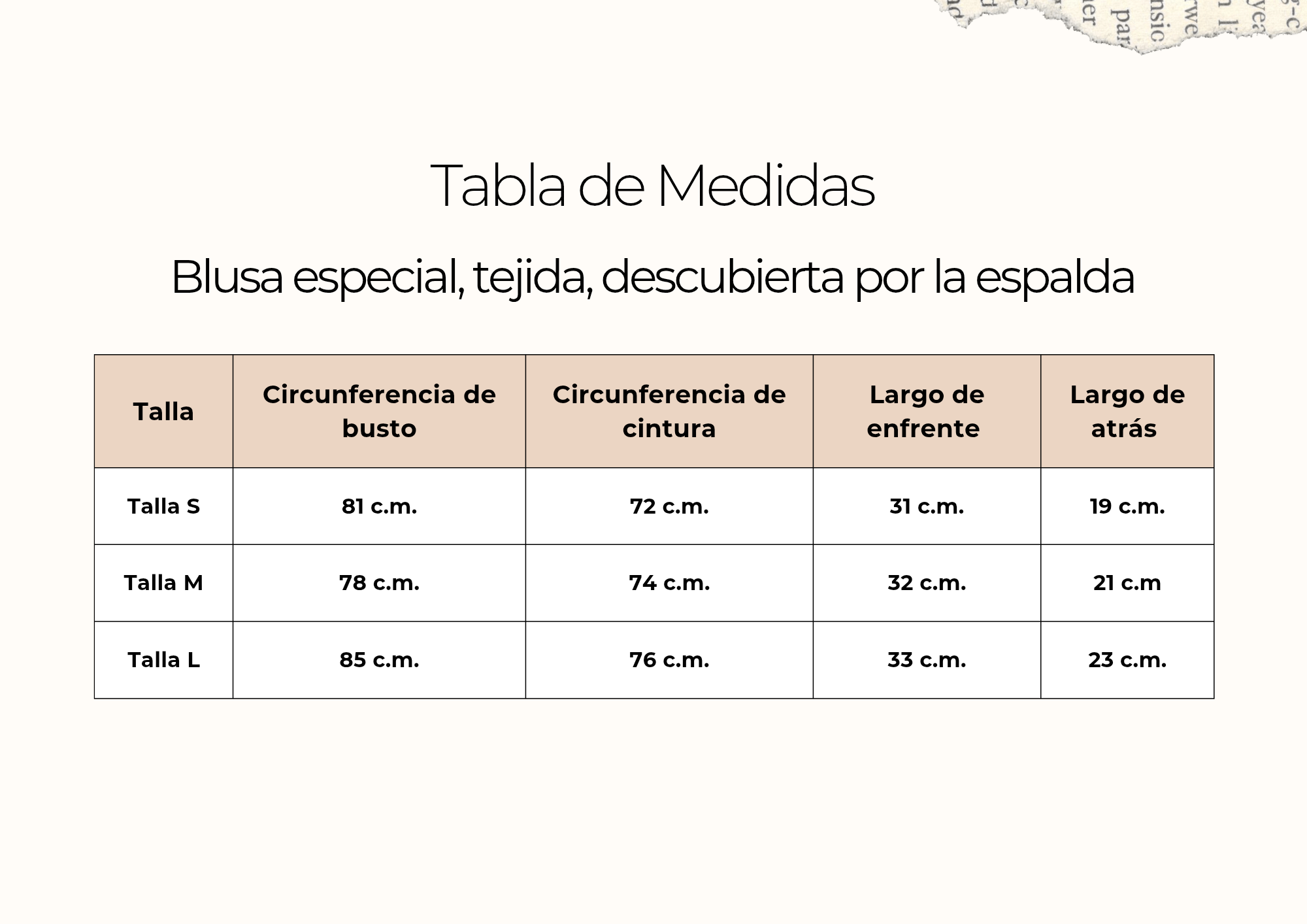 tallas