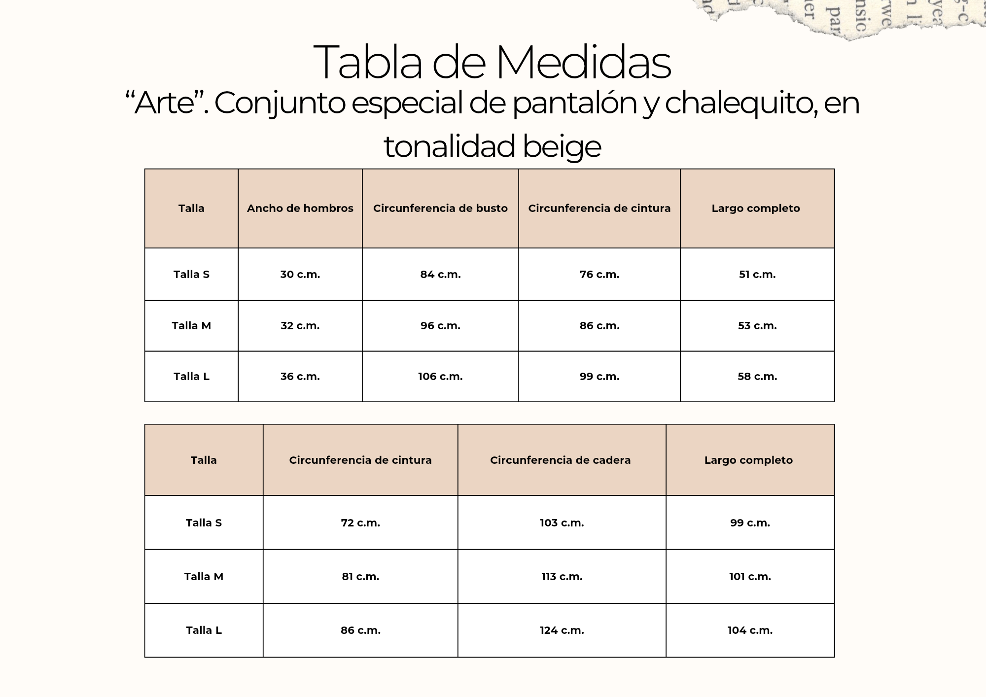 tallas