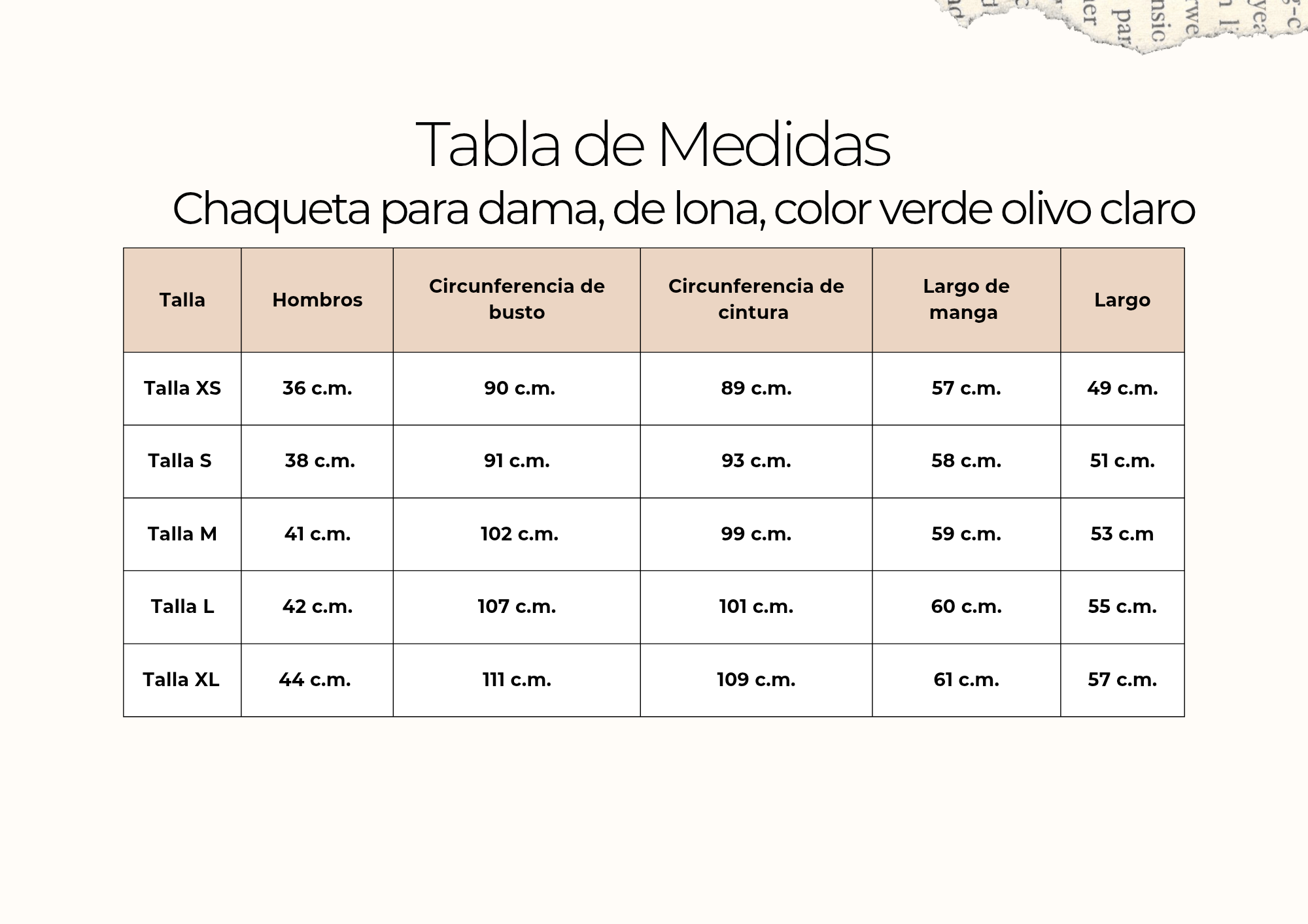 tallas