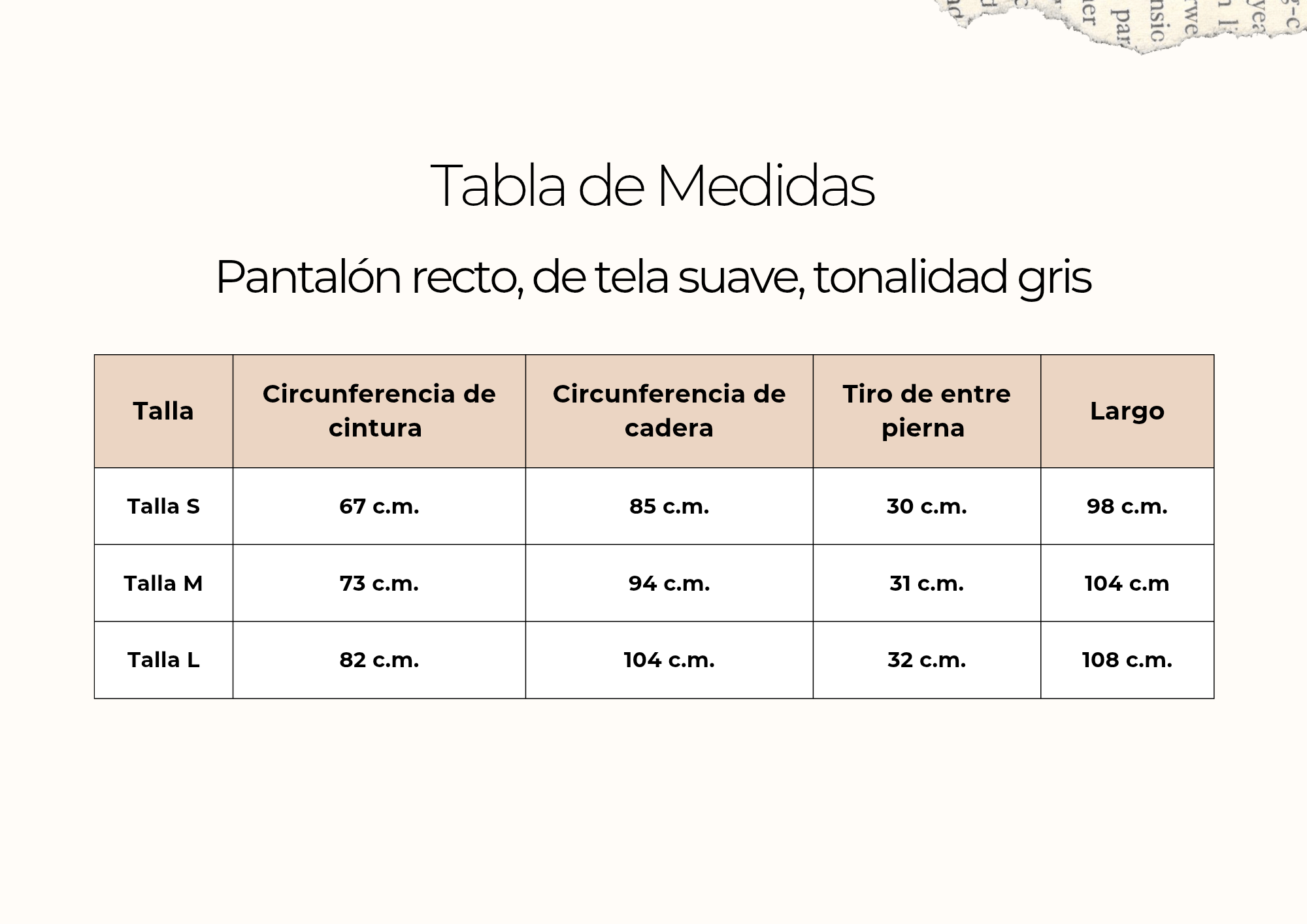 tallas