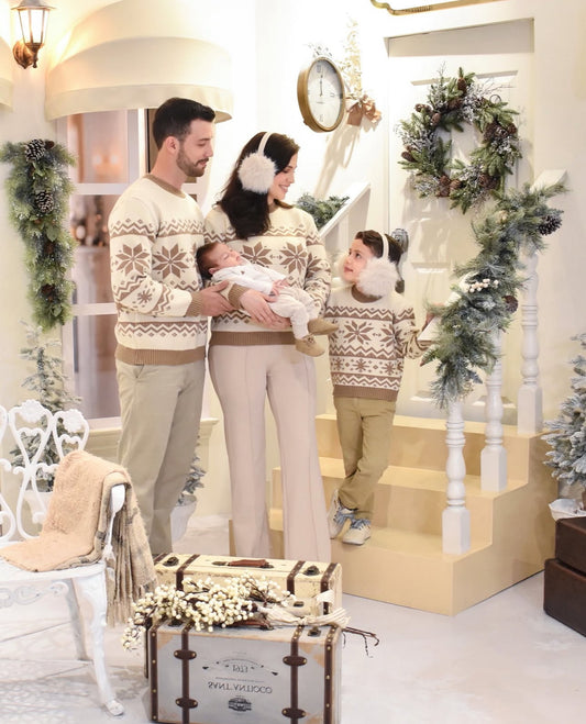 Recuerdos que permanecen eternos. Suéter tejido de Navidad, para niños, edición especial.