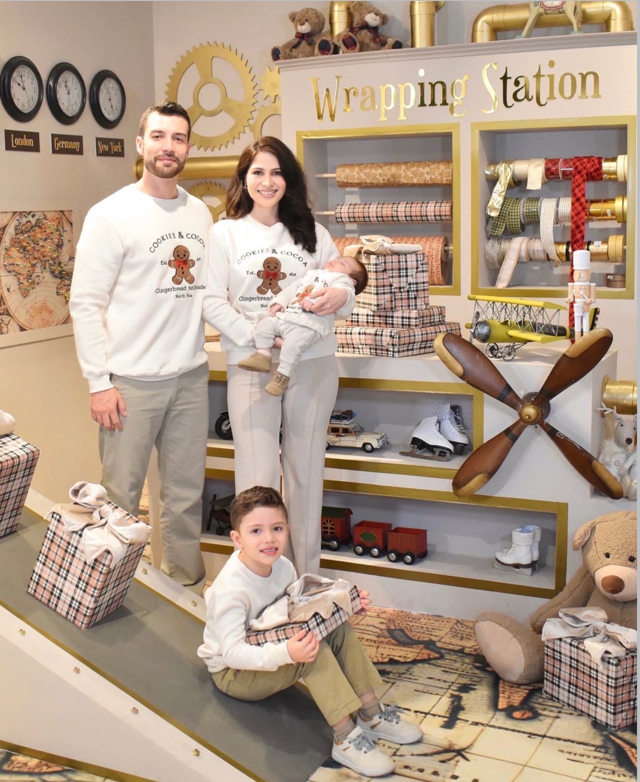 “Cookies anda Cocoa”. Suéter de Navidad para niños, edición especial de algodón.
