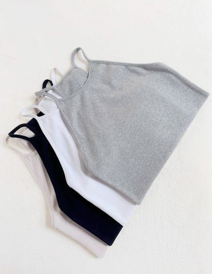 Blusa de algodón, sin mangas, estilo body.