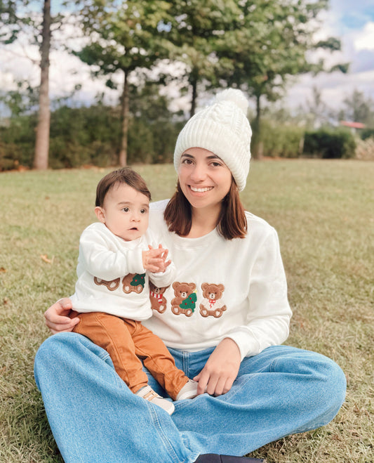 Tierna Navidad. Suéter para damas y caballeros, especial de algodón.