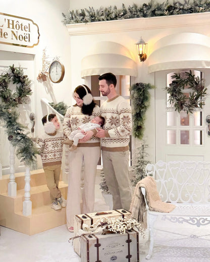 Recuerdos que permanecen eternos. Suéter tejido de Navidad, para niños, edición especial.