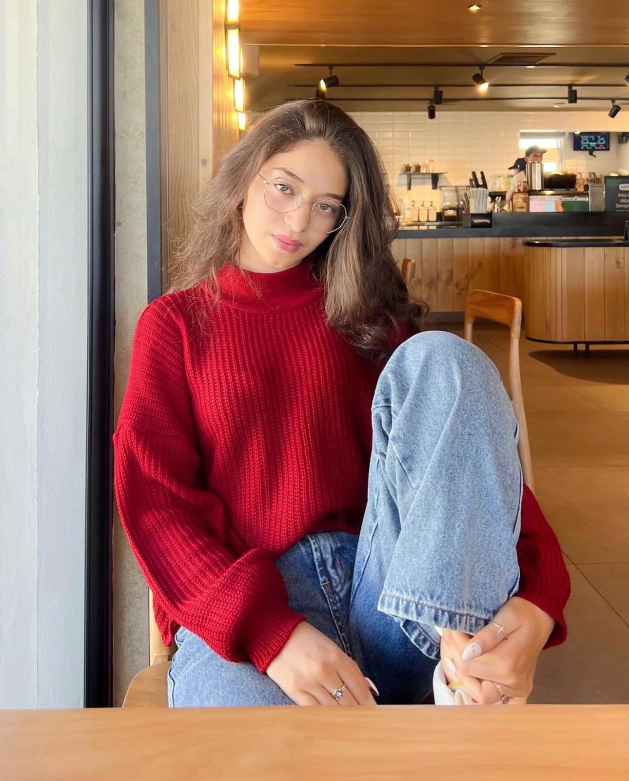 Suéter para dama, diseño especial pull over, nueva edición, tonalidad rojo vino.