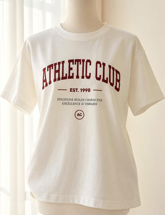 "Athletic Club", blusa tipo t-shirt, para dama, diseño oversize, de edición especial.