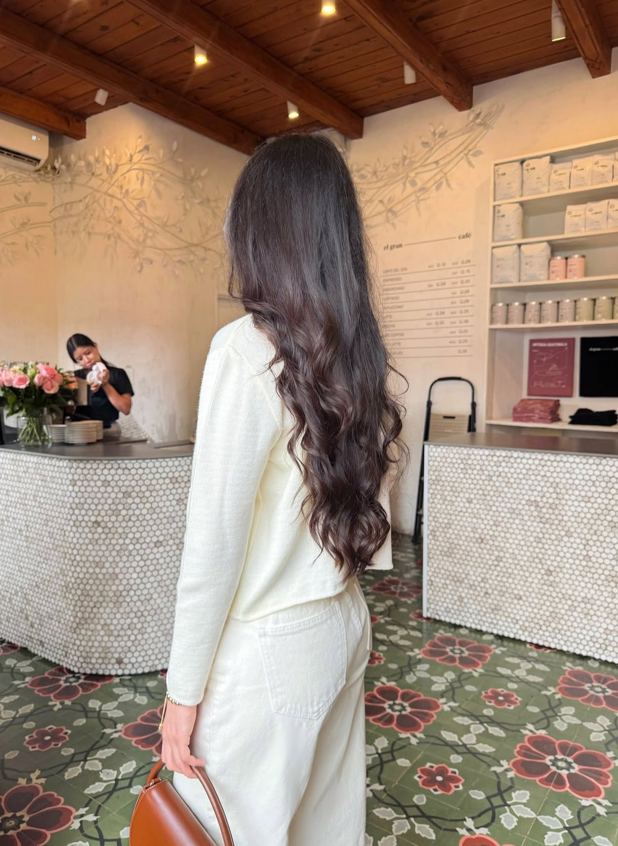 Suéter para dama, diseño especial, abierto, de lana.