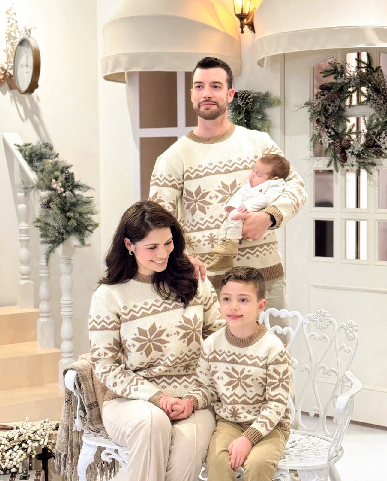 Recuerdos que permanecen eternos. Suéter tejido de Navidad, para niños, edición especial.