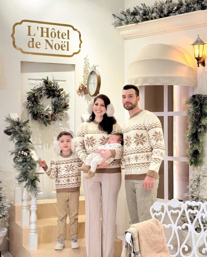 Recuerdos que permanecen eternos. Suéter tejido de Navidad, para niños, edición especial.