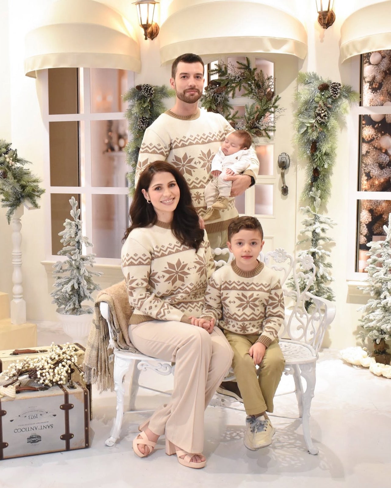 Recuerdos que permanecen eternos. Suéter tejido de Navidad, para niños, edición especial.