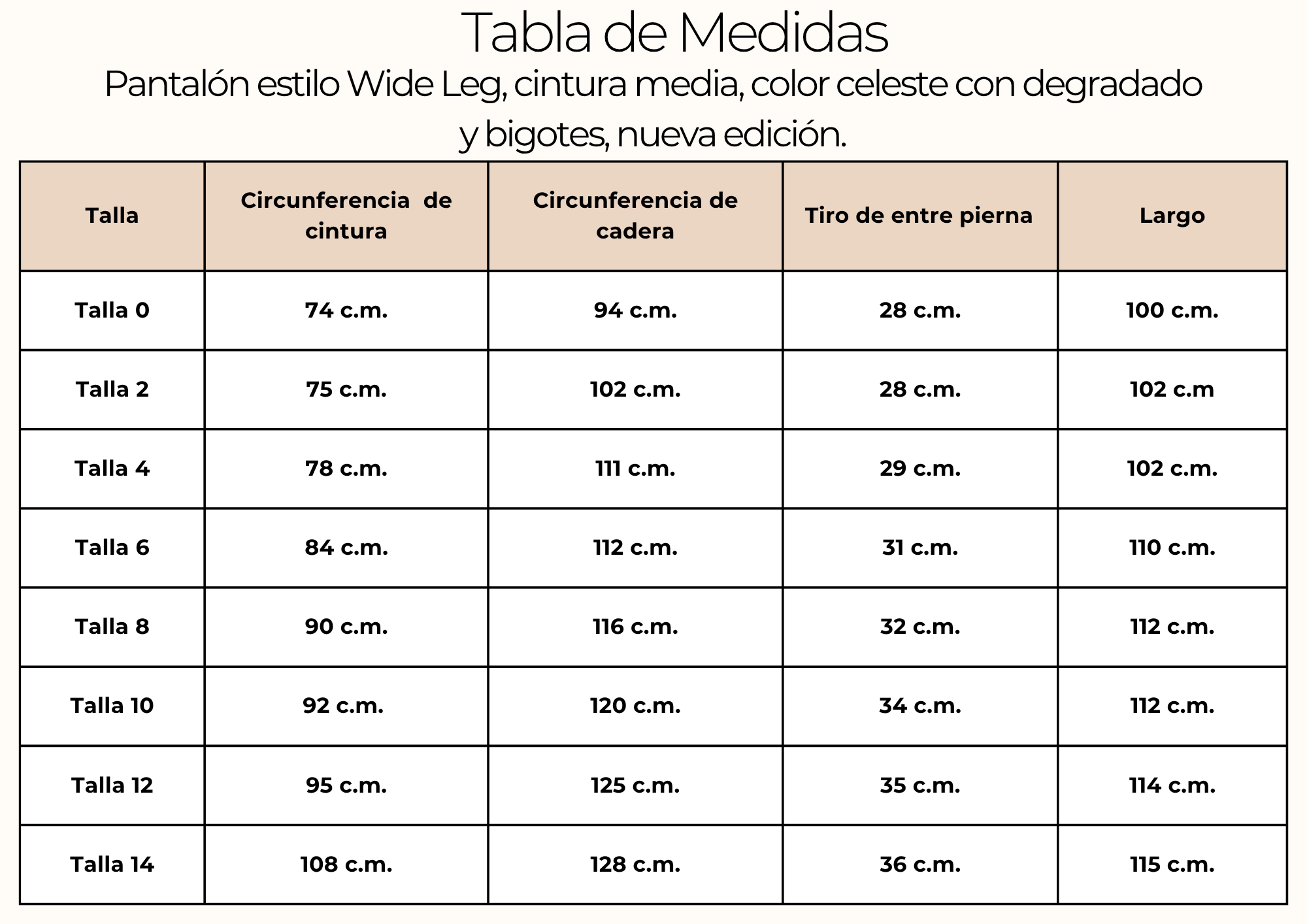 tallas