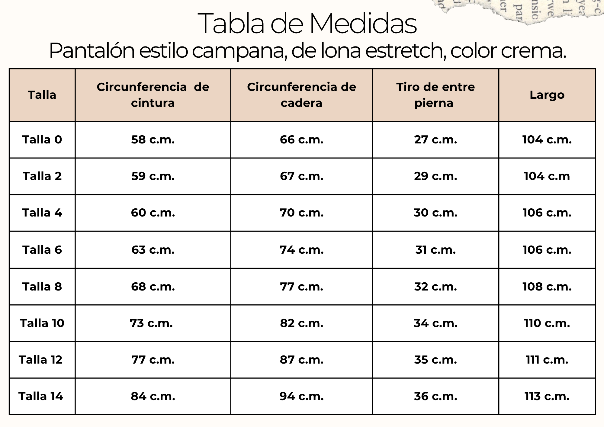 tallas