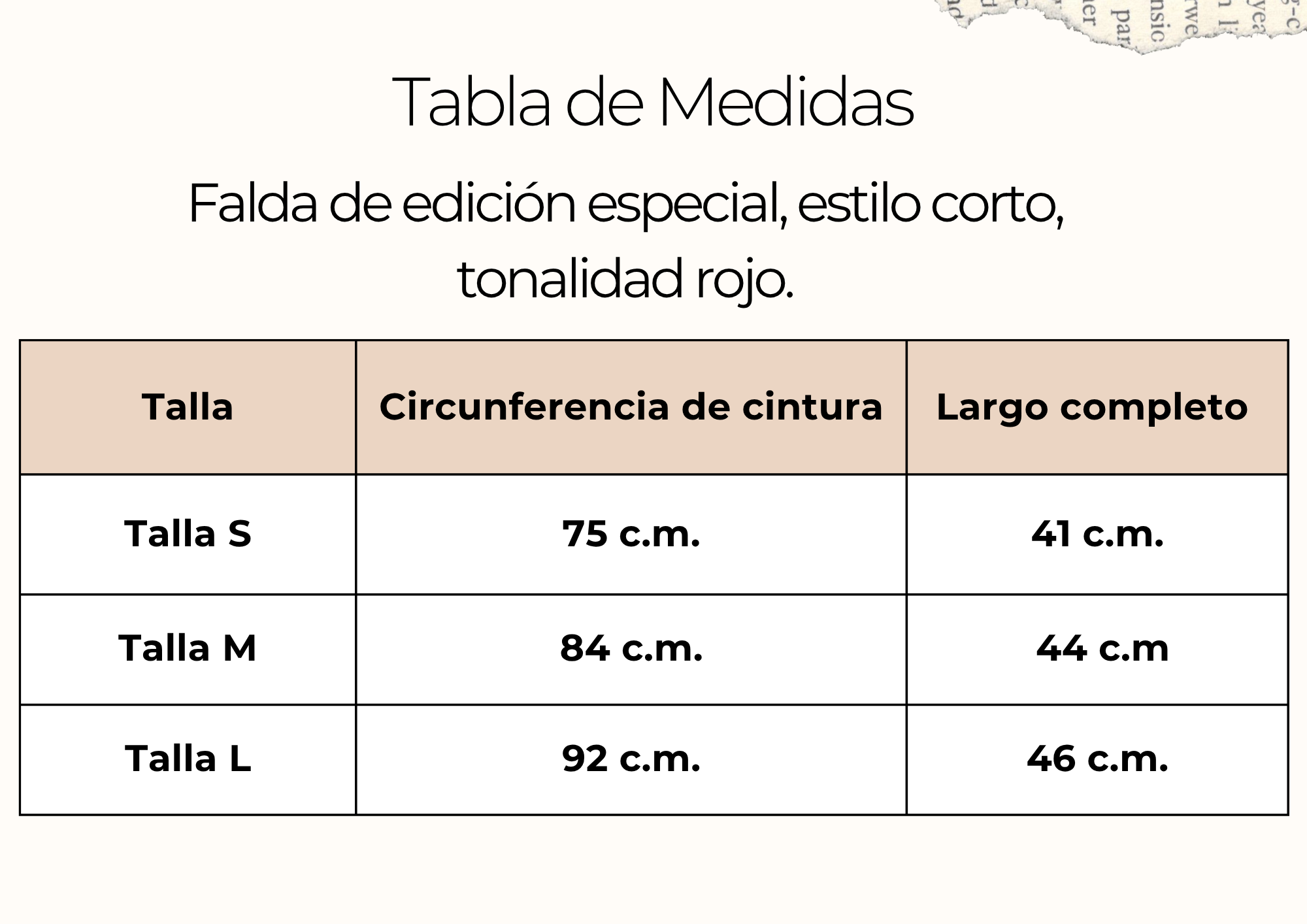 tallas