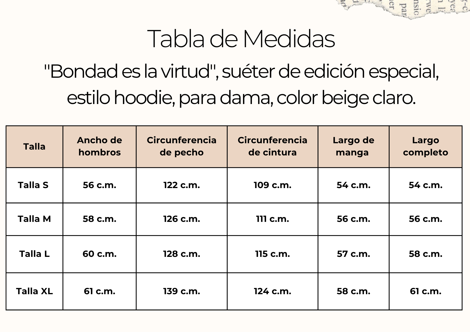 tallas