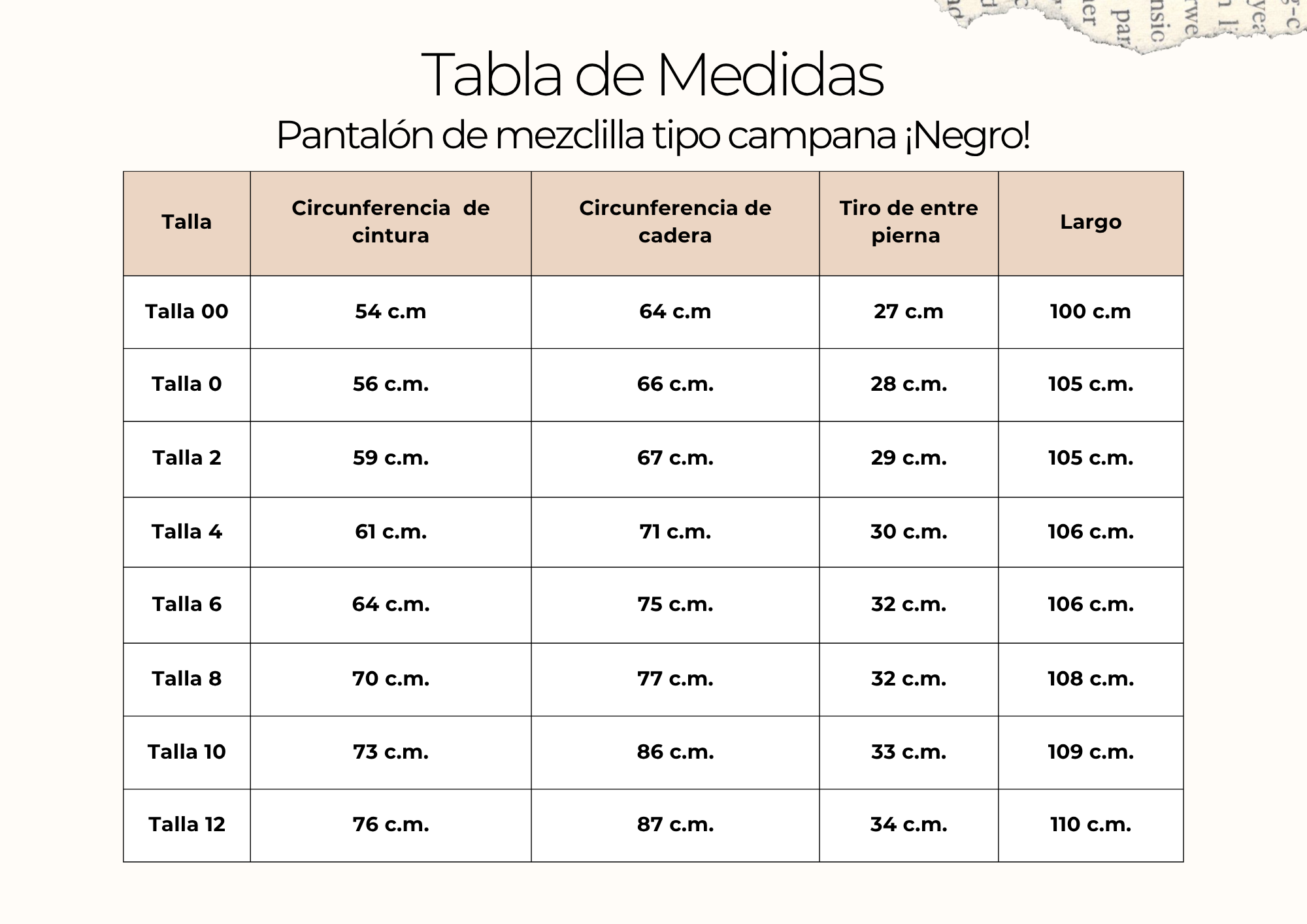 tallas