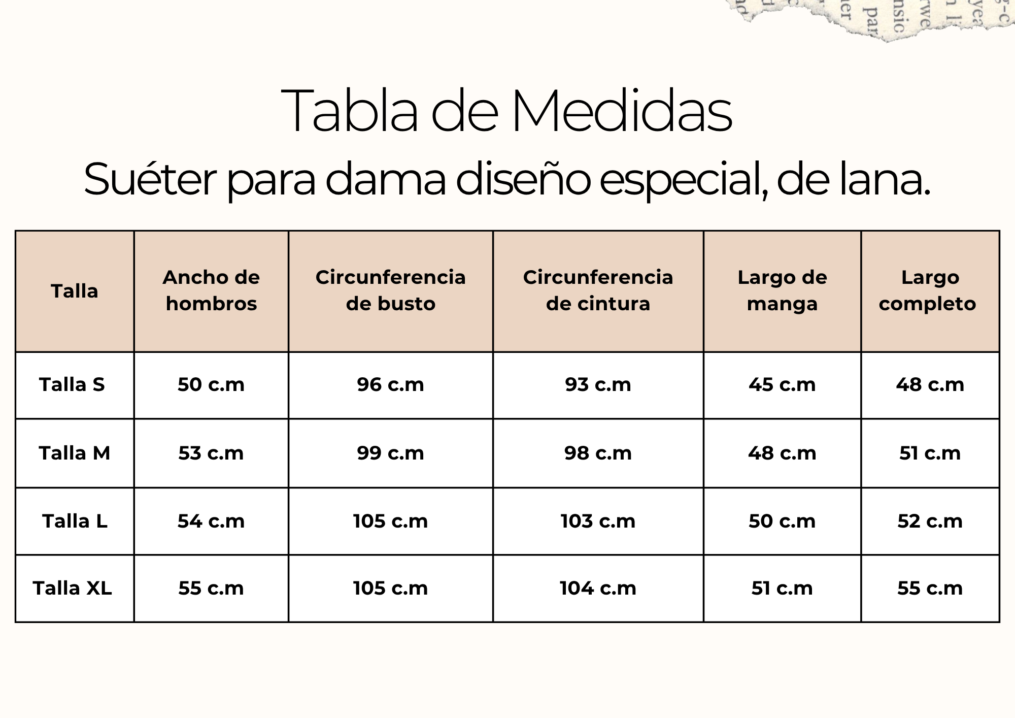 tallas