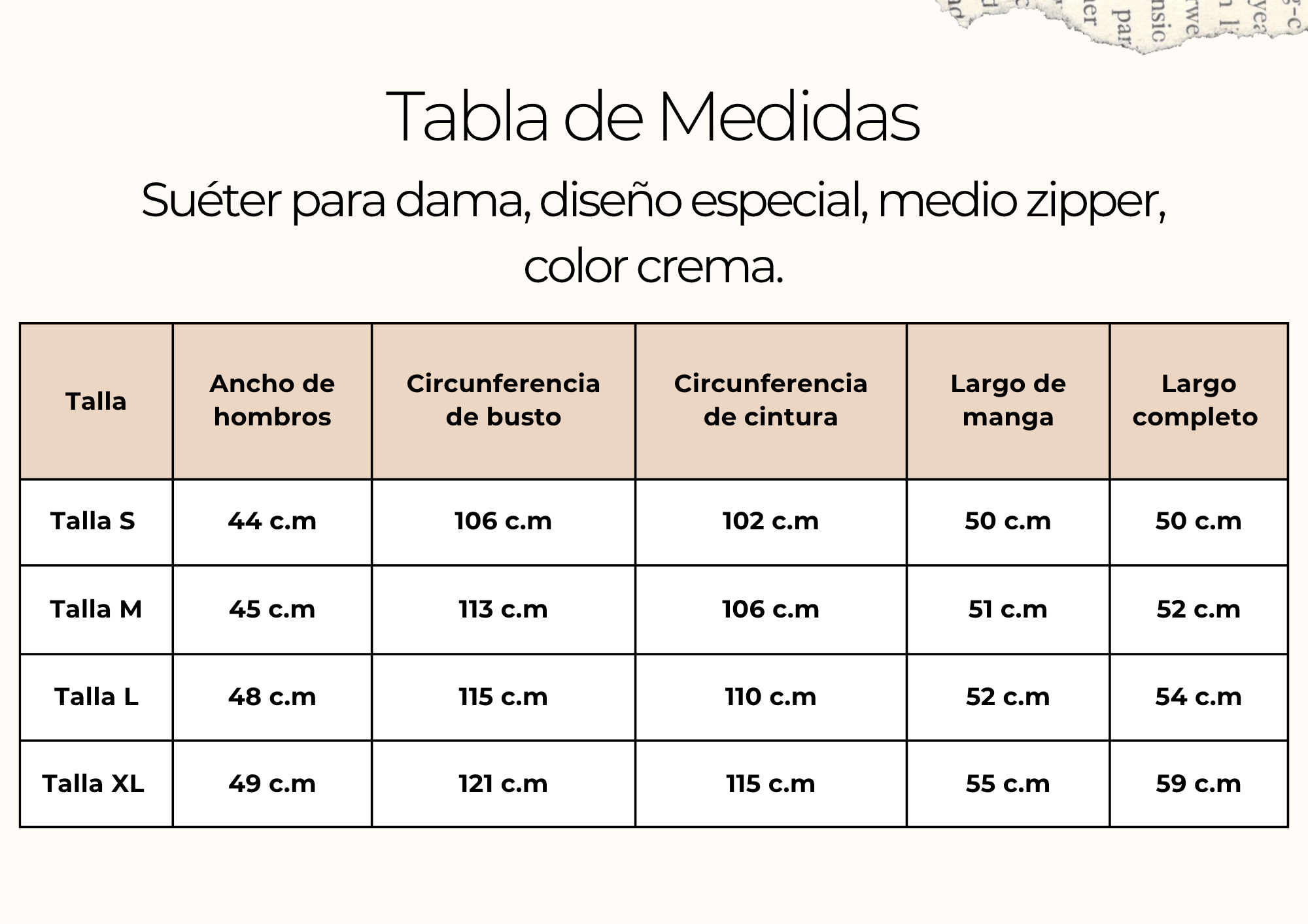 tallas