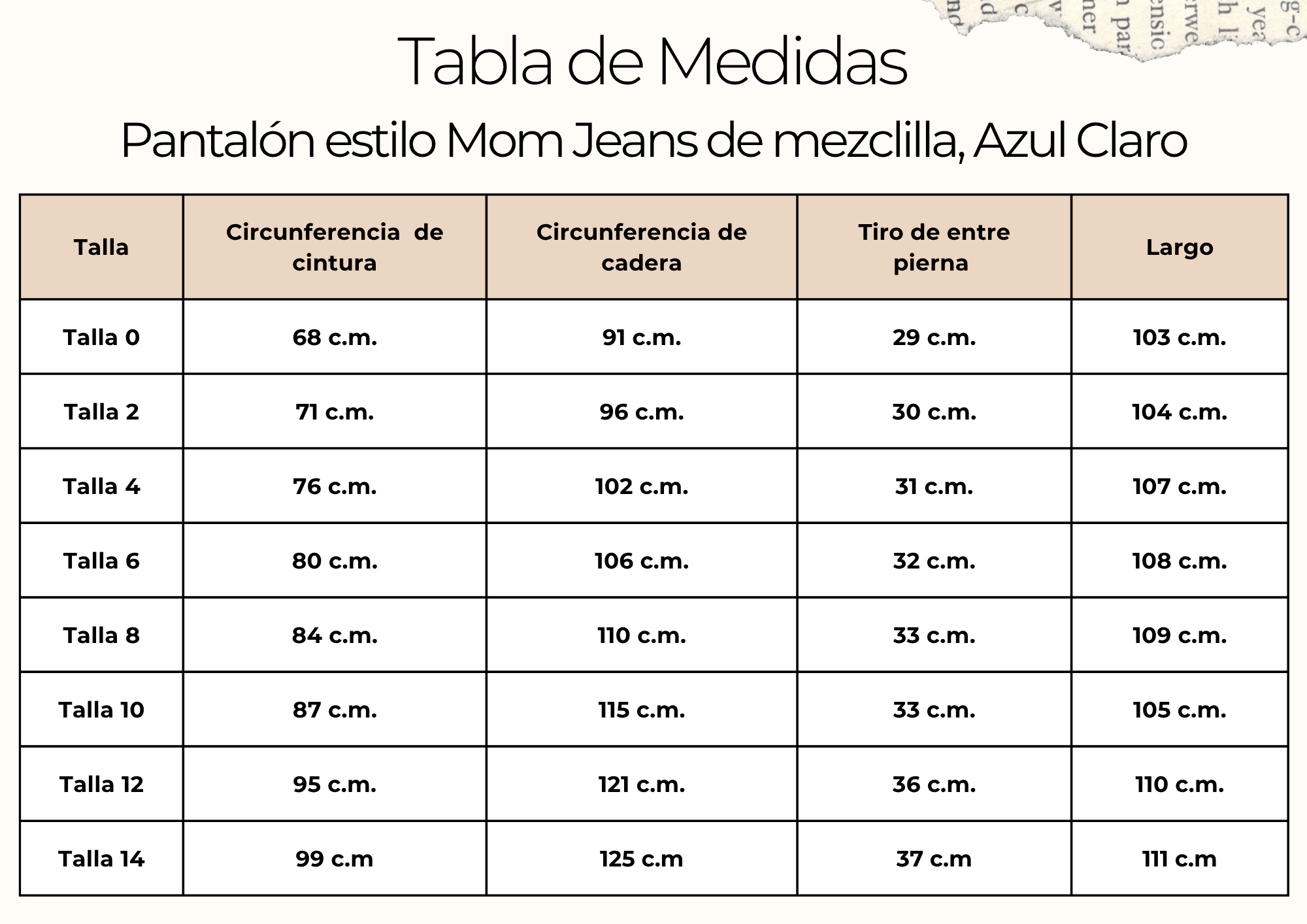 tallas
