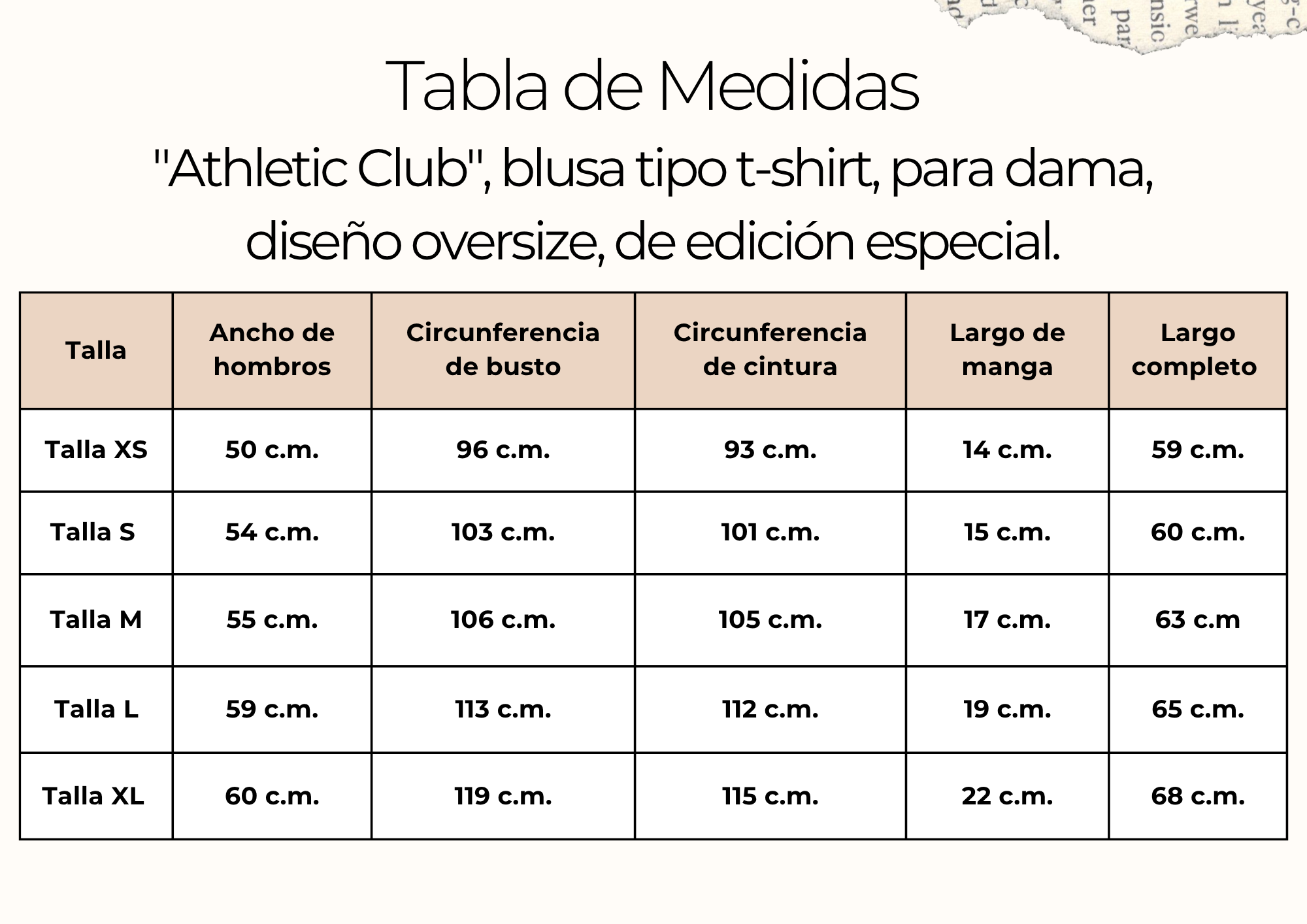 tallas