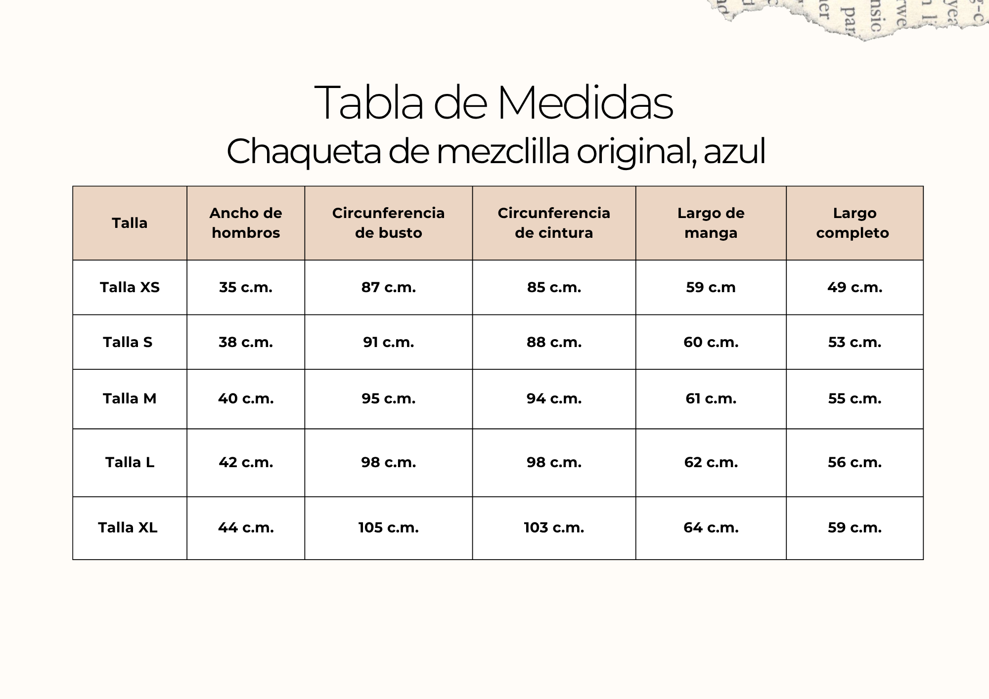 tallas