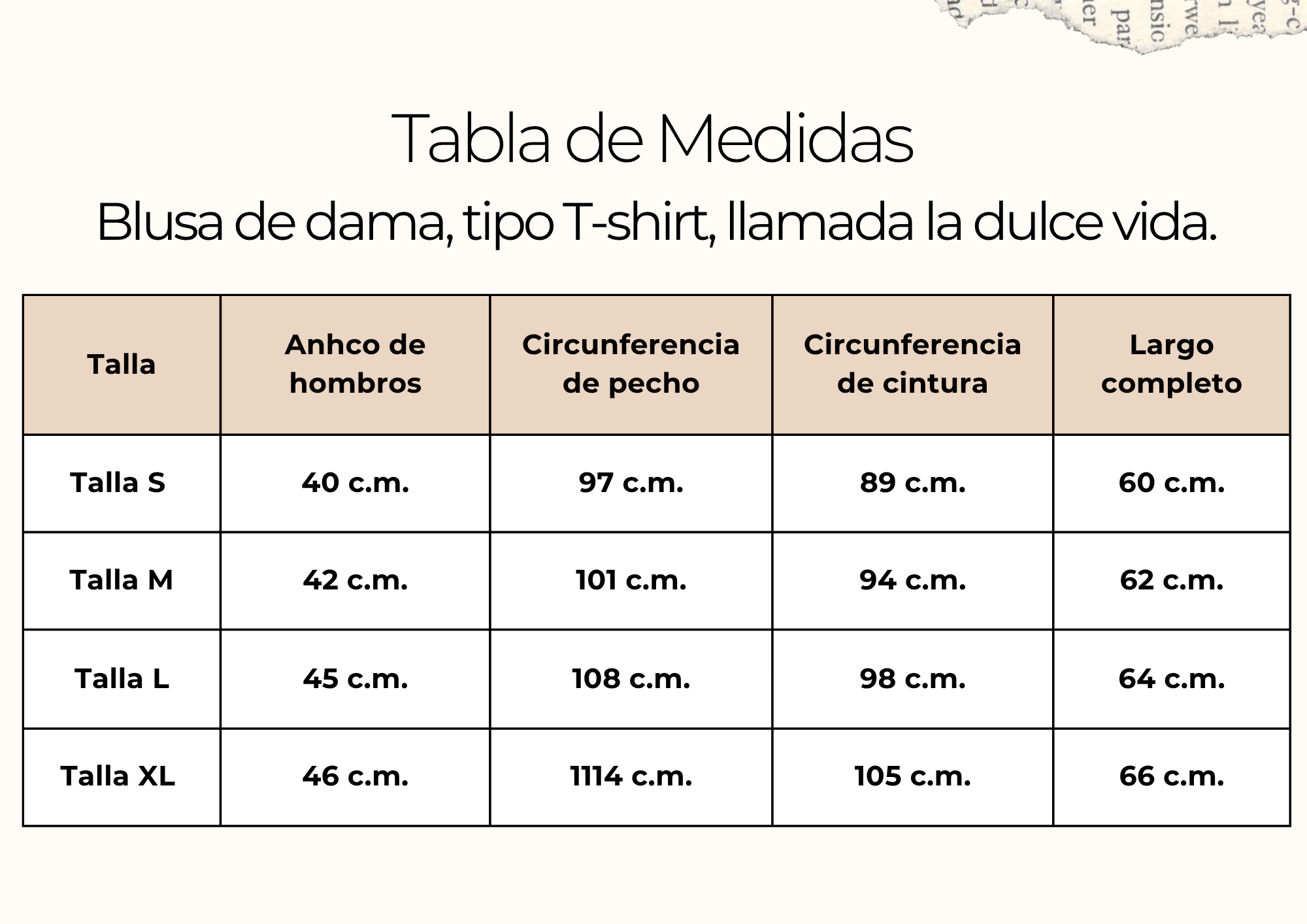 tallas