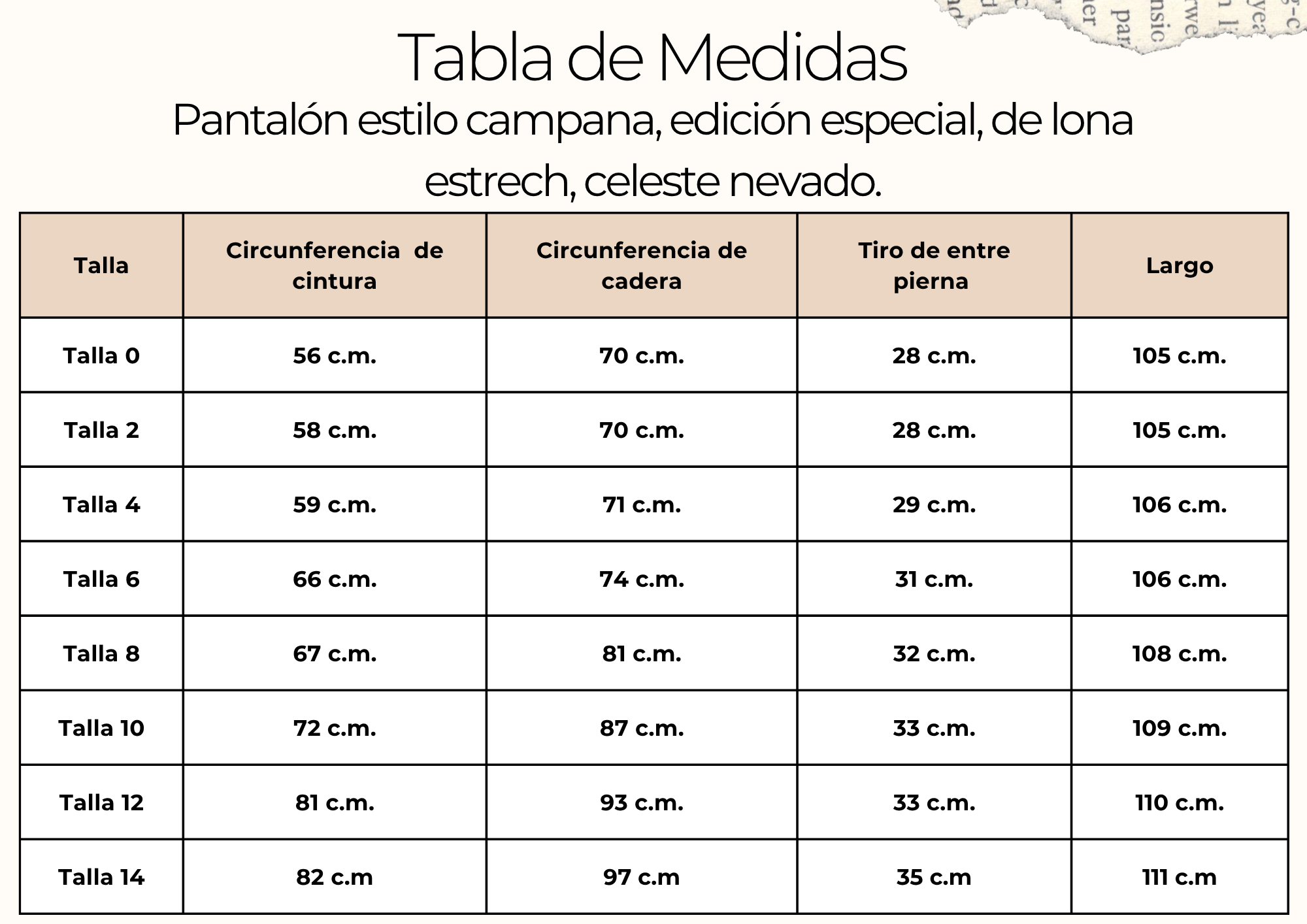 tallas