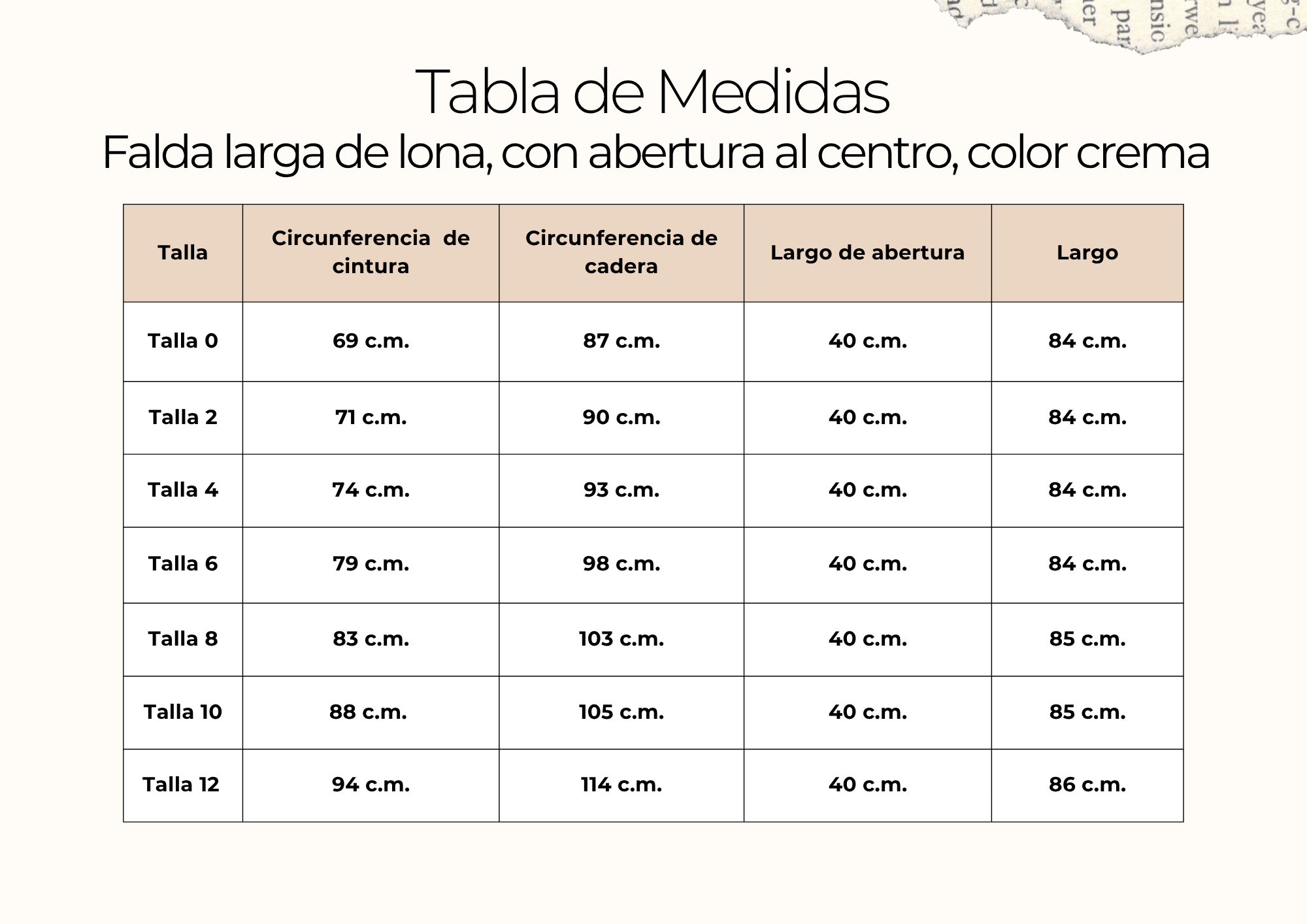 tallas