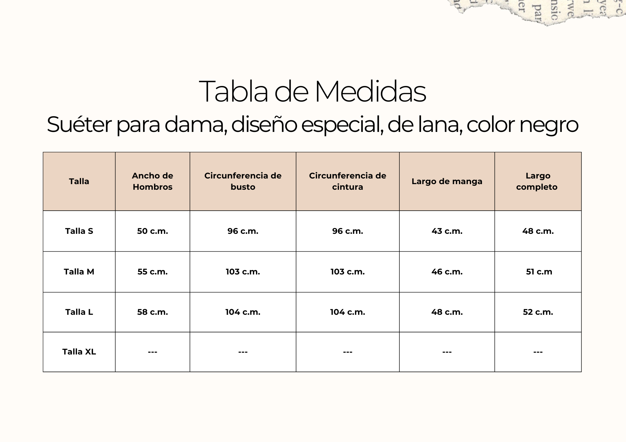 tallas