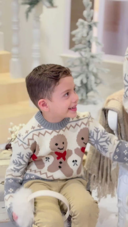 Una Navidad para recordar. Suéter tejido de Navidad para niños, edición especial.