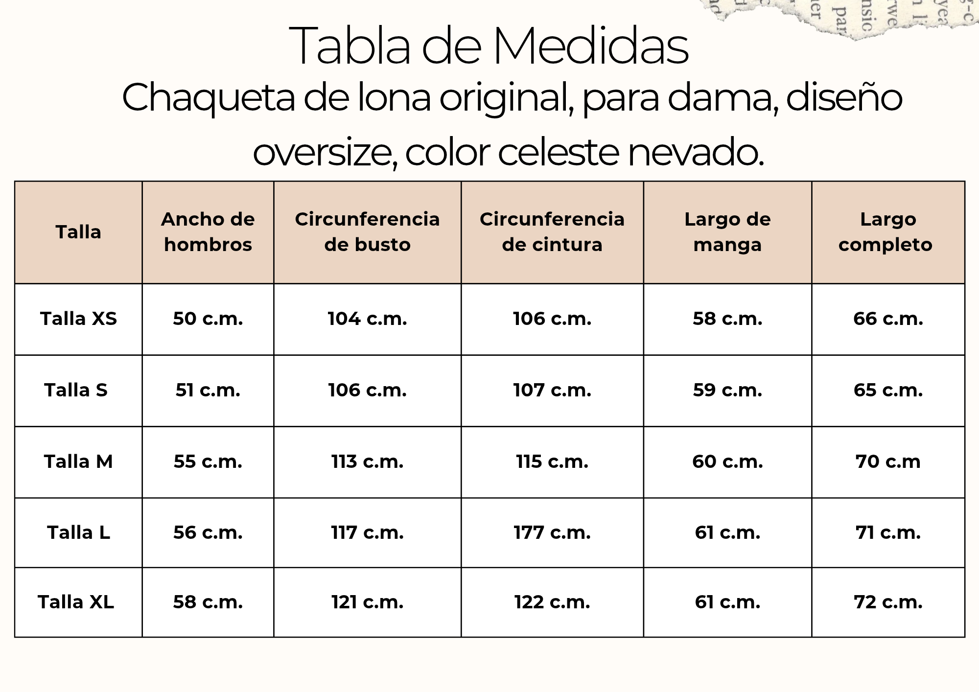tallas