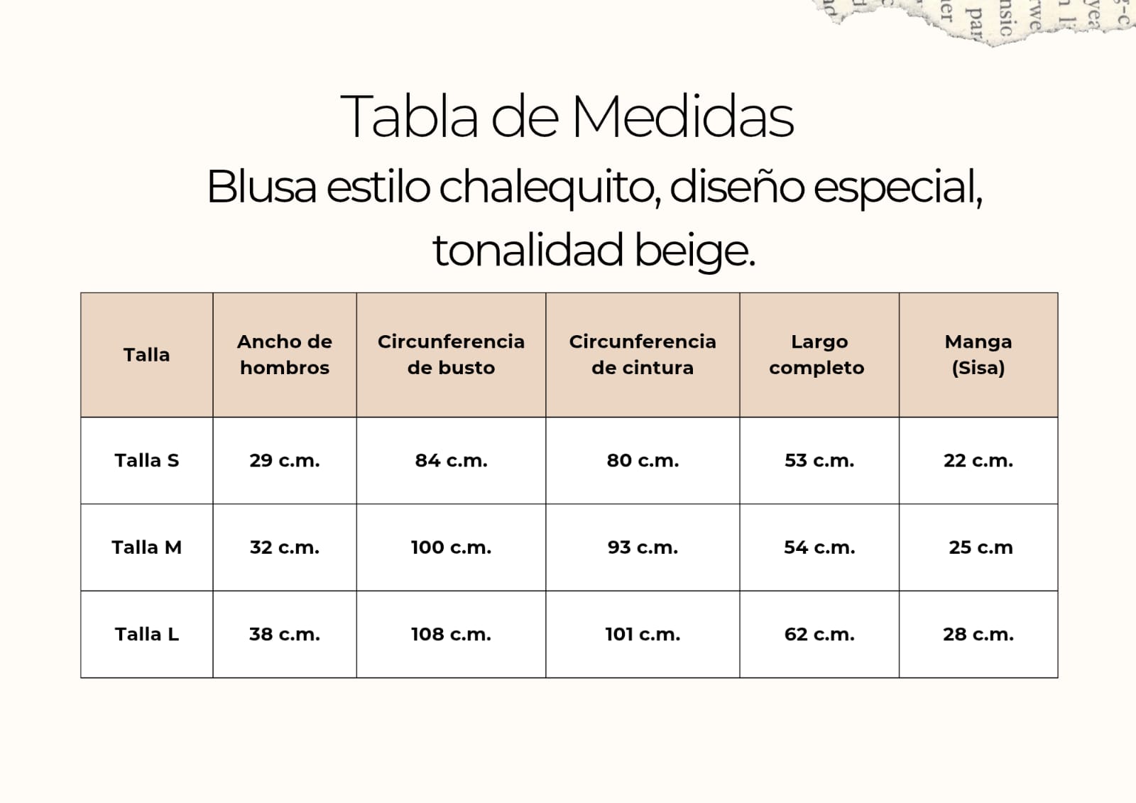 tallas