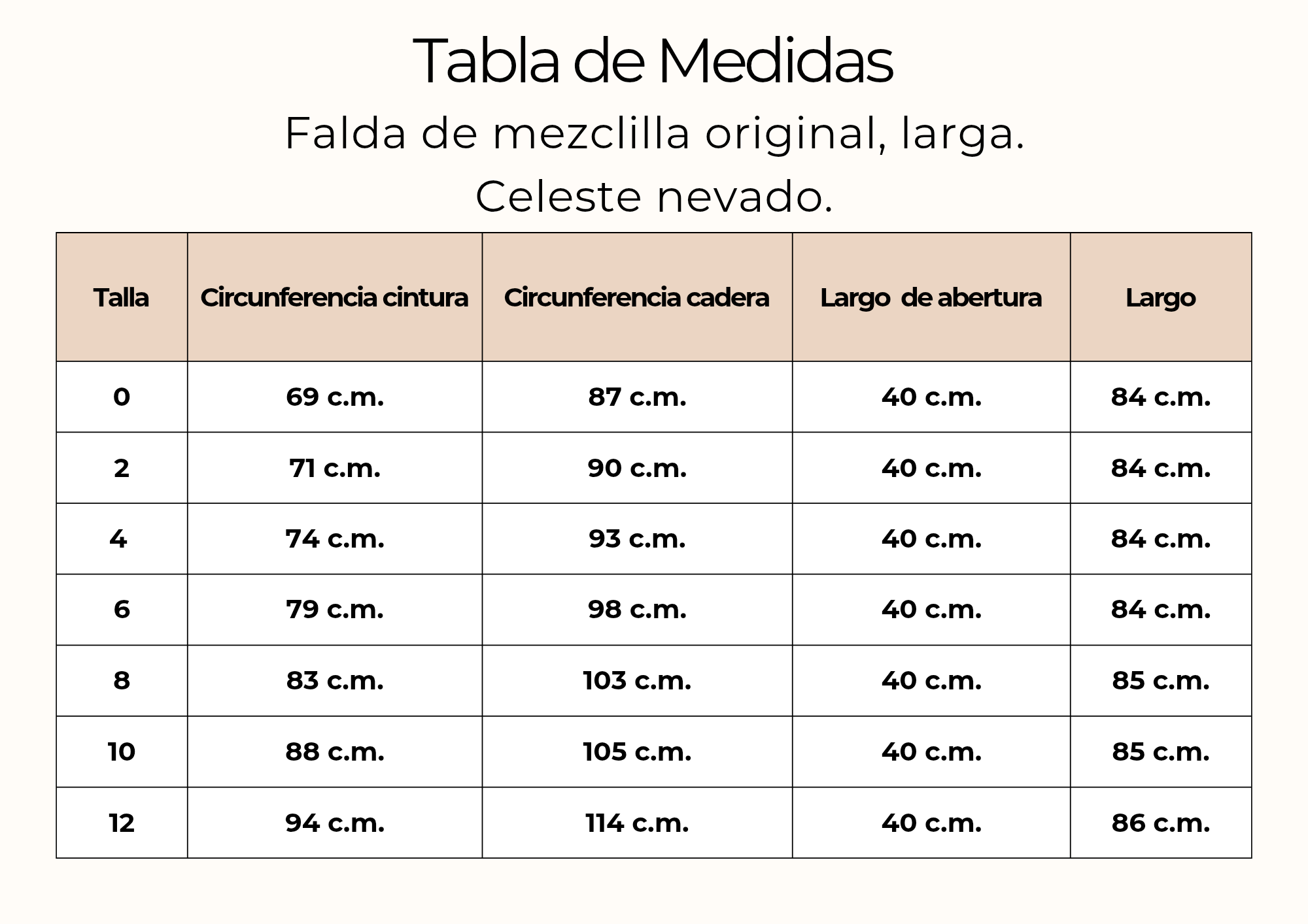 tallas
