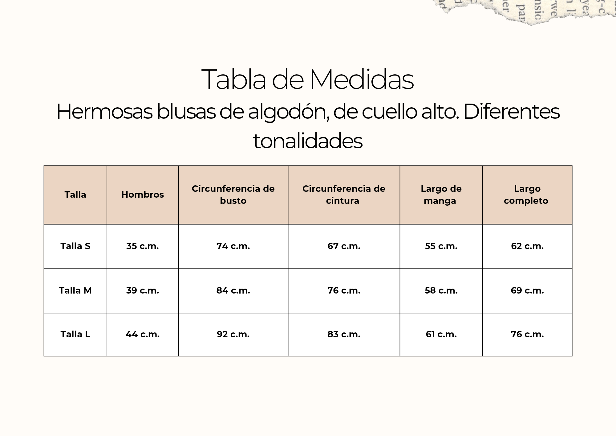 tallas