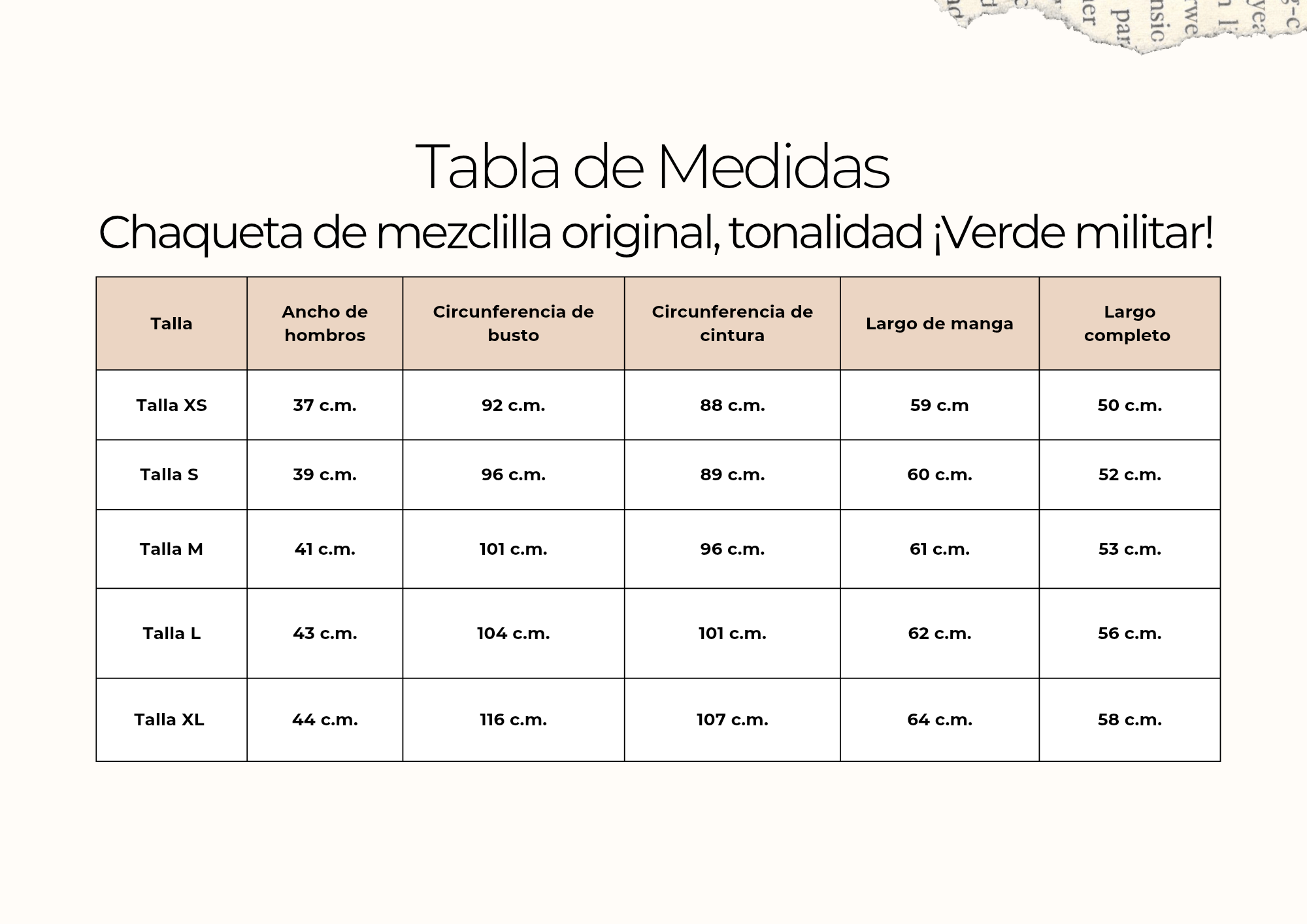 tallas